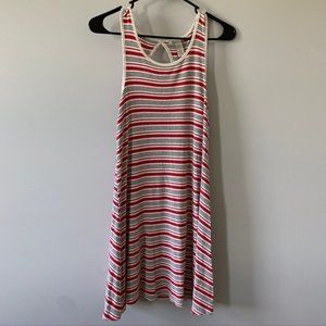 Charlotte Russe Red and Frey Stripped Shift Dress